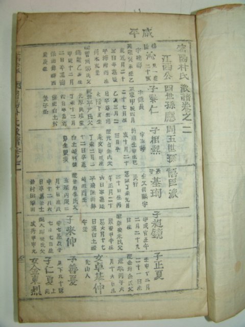 1894년 목활자본간행 밀성박씨파보 2책완질