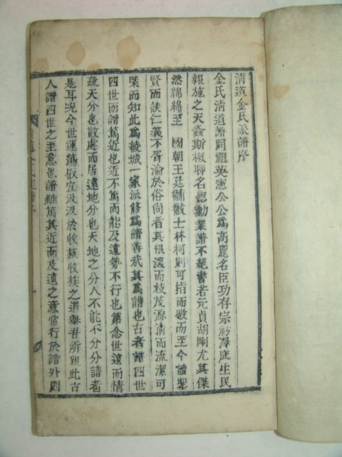 1912년 목활자본 청도김씨파보(淸道金氏派譜)2책완질