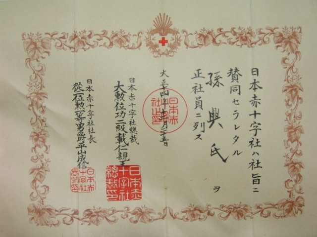 1925년 일본적십자관련