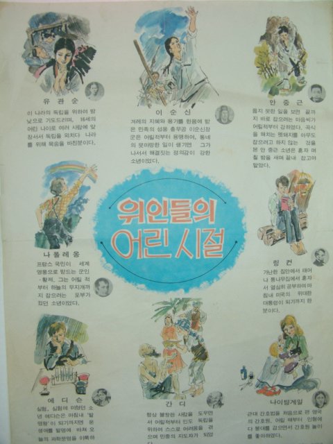 1970년대 화보 위인들의 어린시절