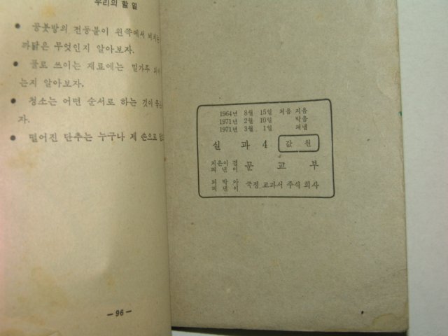 1971년 실과 4