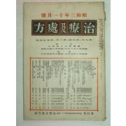 1928년 日本刊 의서 치료급처방(治療及處方) 11월호