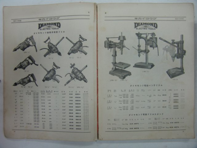 1939년 기계공구형록(機械工具型錄)