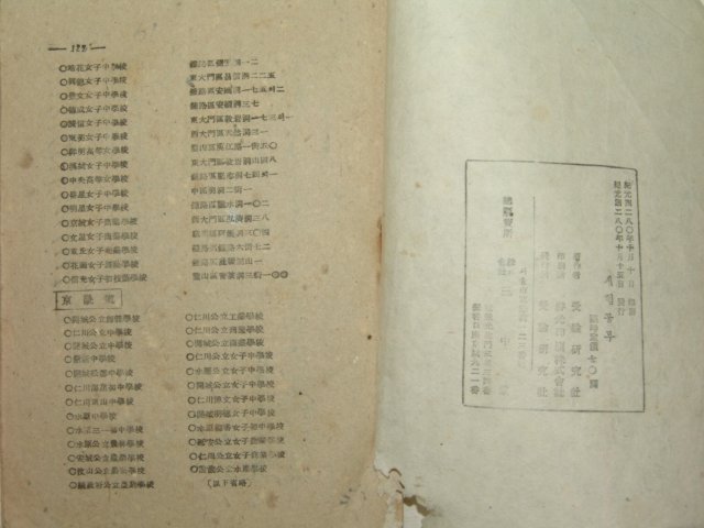 1947년 중등학교입학 시험공부