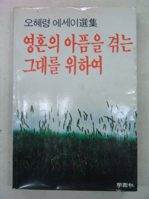 1983년 오혜령에세이 영혼의 아픔을 겪는 그대를 위하여