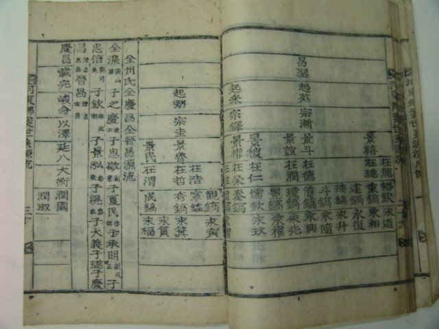 1917년 목활자본 하동향안세계원류 1책완질