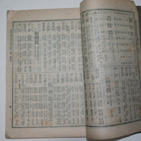 1944년 조선부군도면정동리명칭일람(朝鮮府郡島面町洞里名稱一覽)1책완질