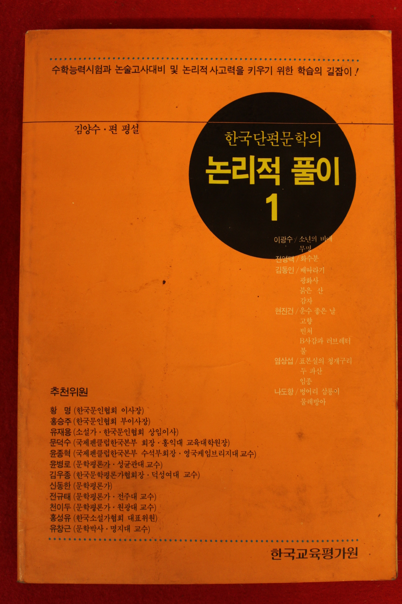 1994년 김양서 한국단편문학의 논리적풀이 1