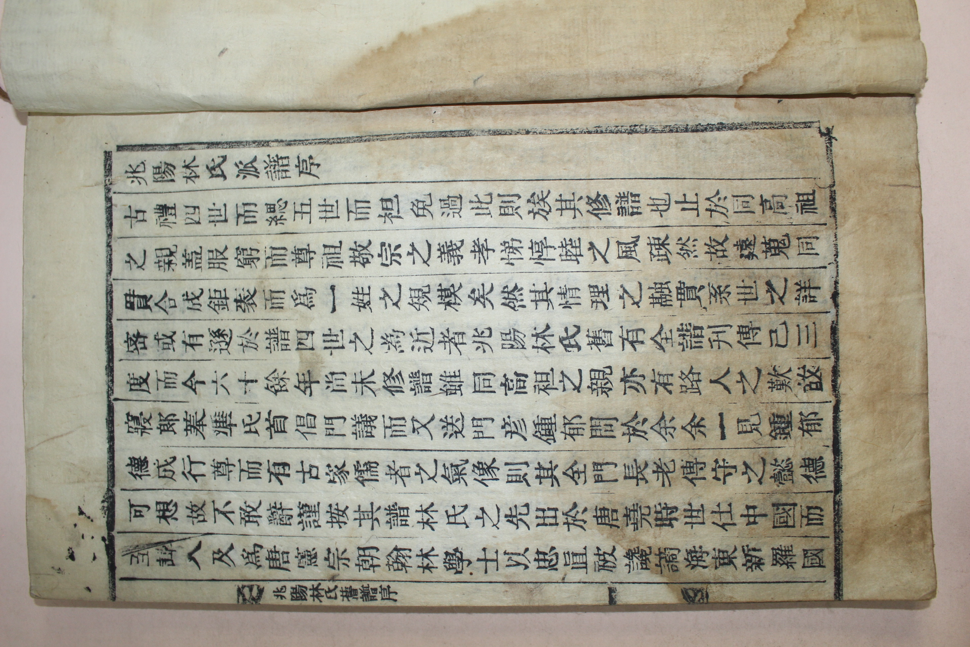 1912년 보성 목활자본 북양임씨사수파보(北陽林氏四修派譜)권1,2  2책