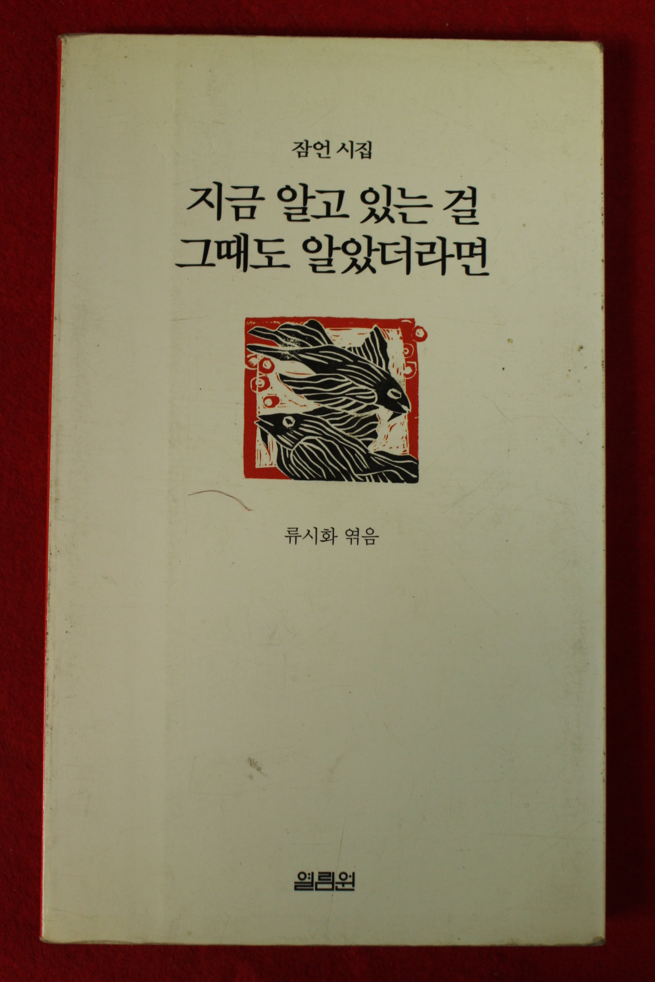 1998년 류시화엮음 잠언시집 지금 알고 있는걸 그때도 알았더라면