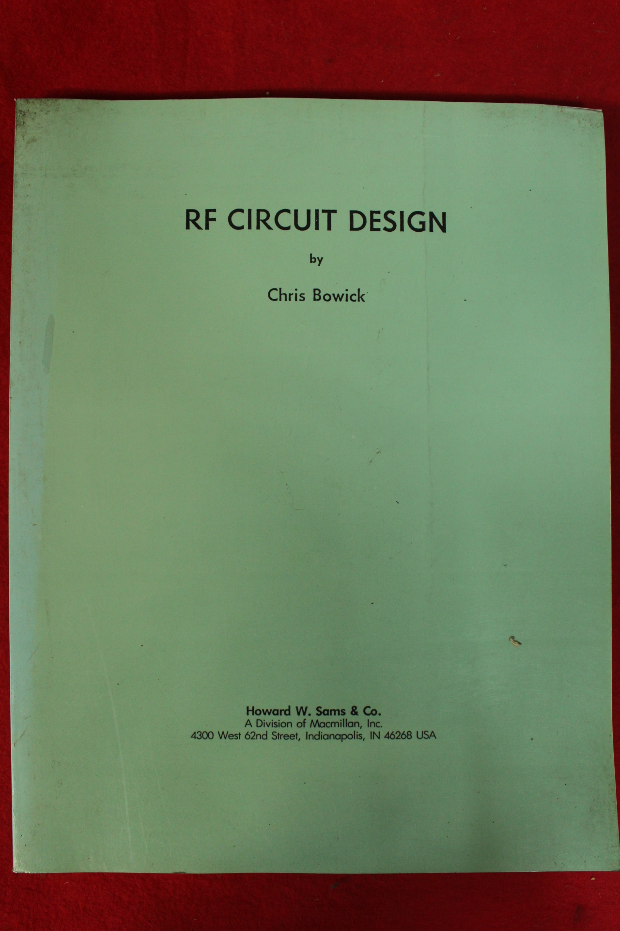 1986년 미국간행 RF CIRCUIT DESIGN