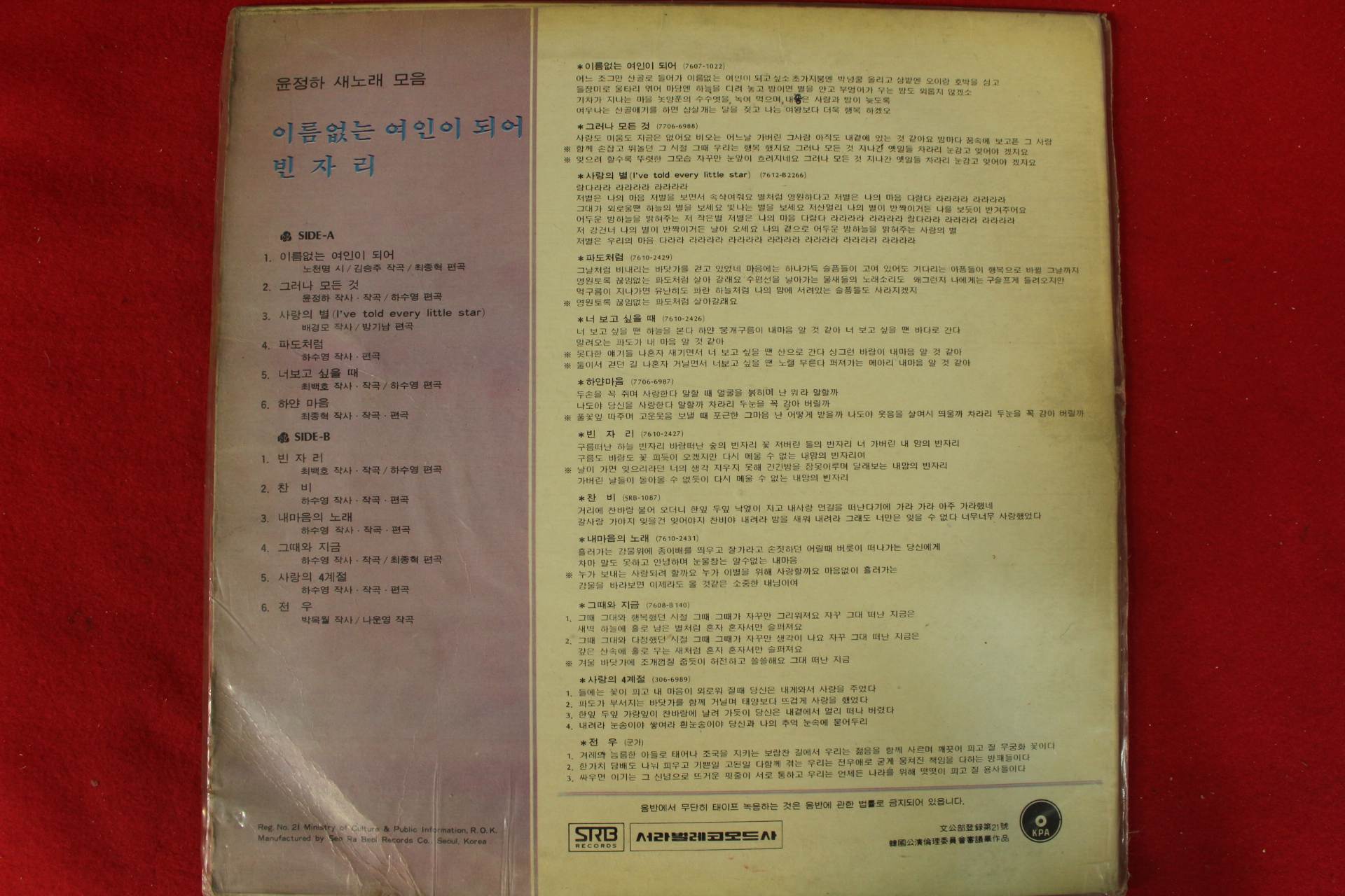 95-1978년 레코드판 윤정하