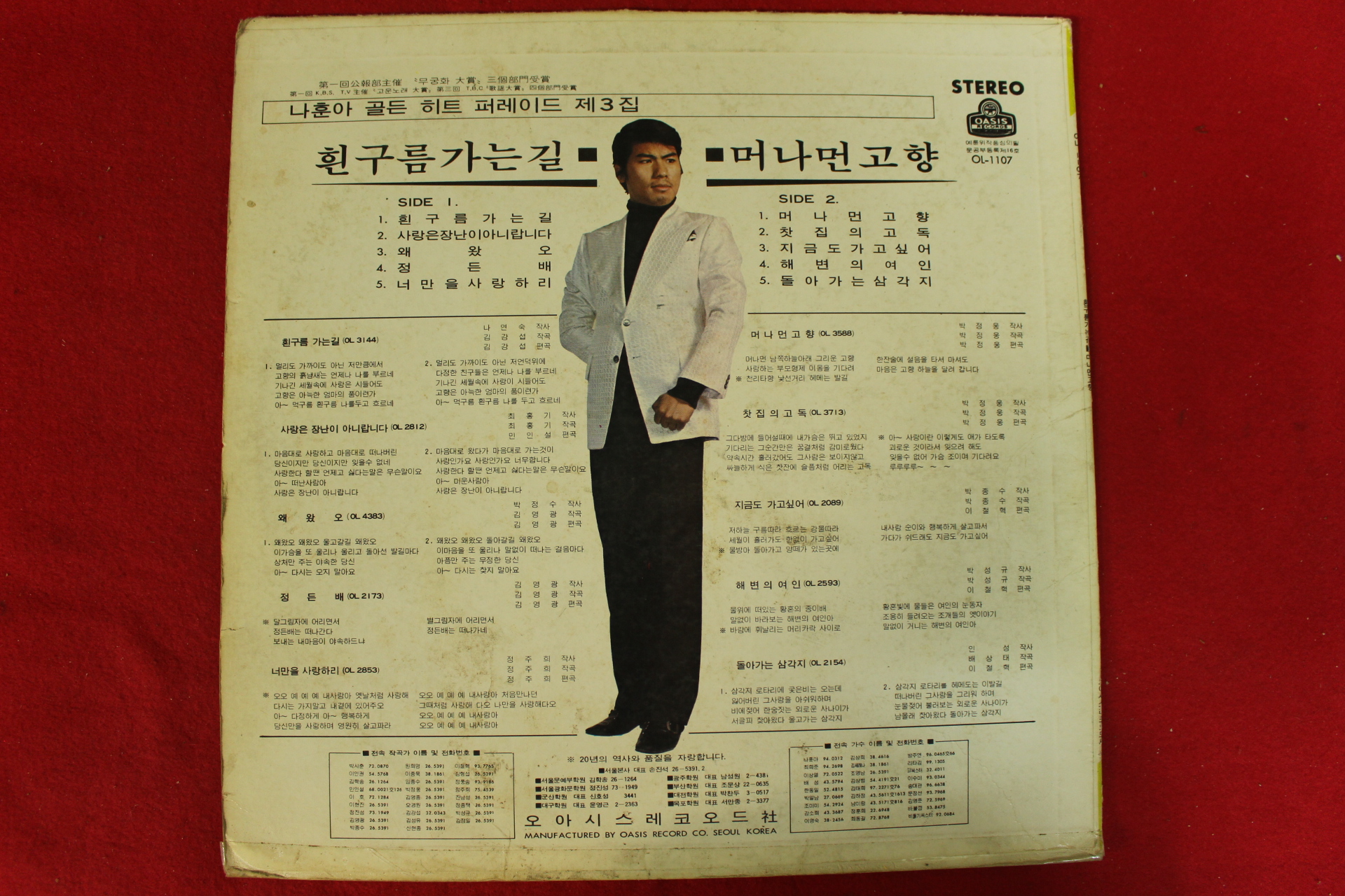 116-1972년 레코드판 나훈아 제3집