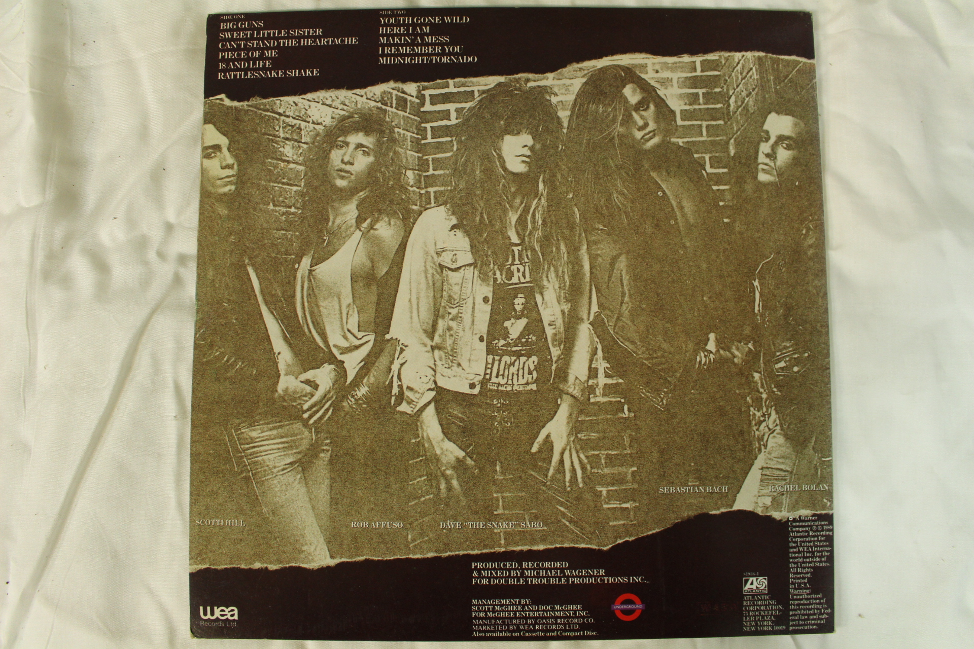 616-1989년 레코드판 SKID ROW