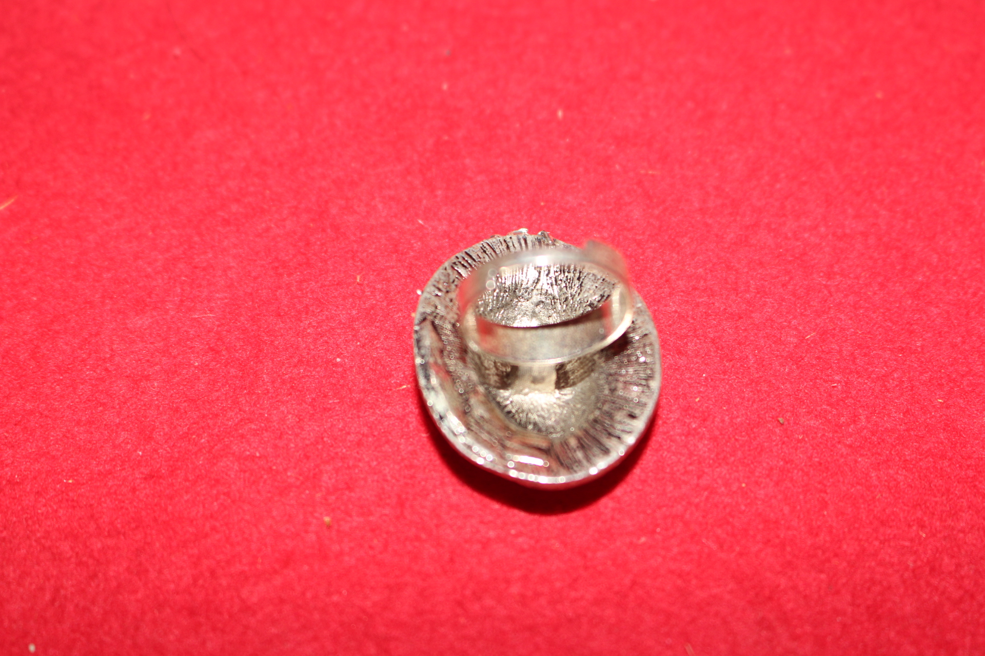 7-티벳 백동으로된 보석이 장식된 반지