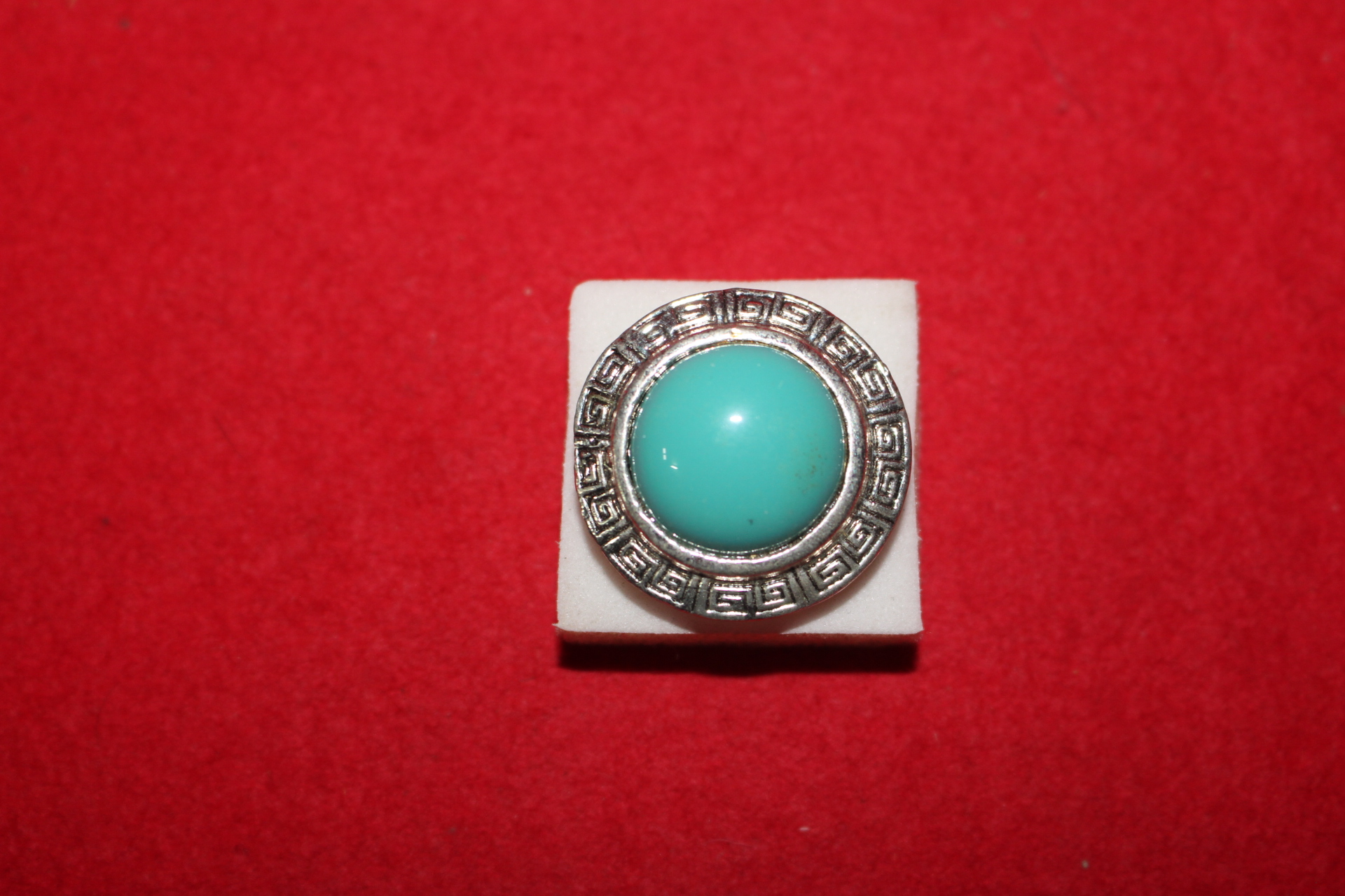 9-티벳 백동으로된 보석이 장식된 반지