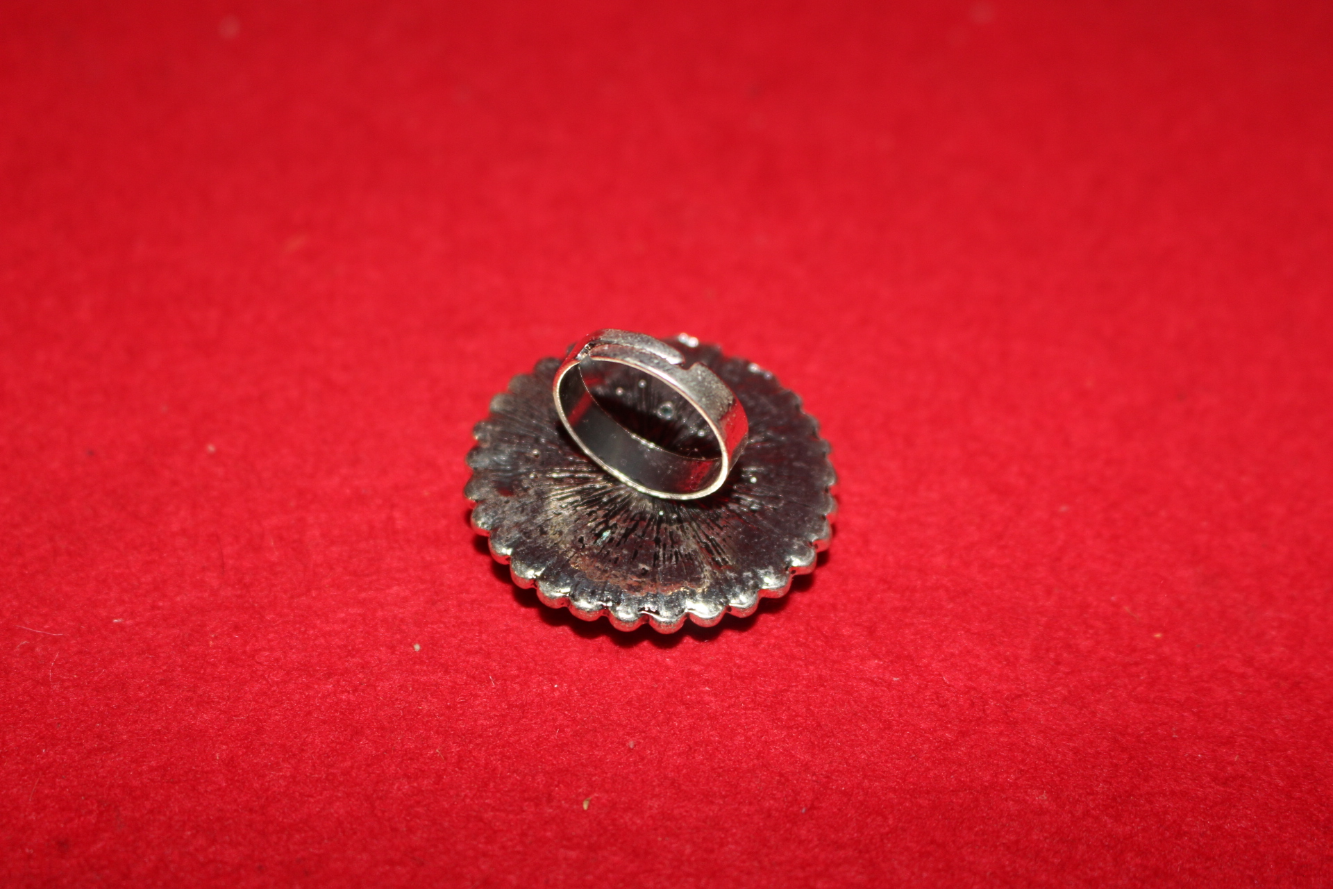 11-티벳 백동으로된 보석이 장식된 반지