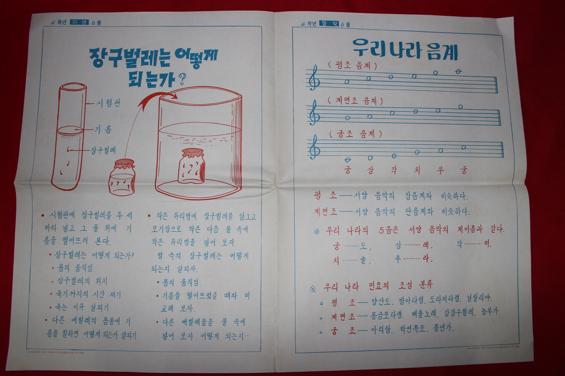 1971년 국민학교 학습게시자료 화보