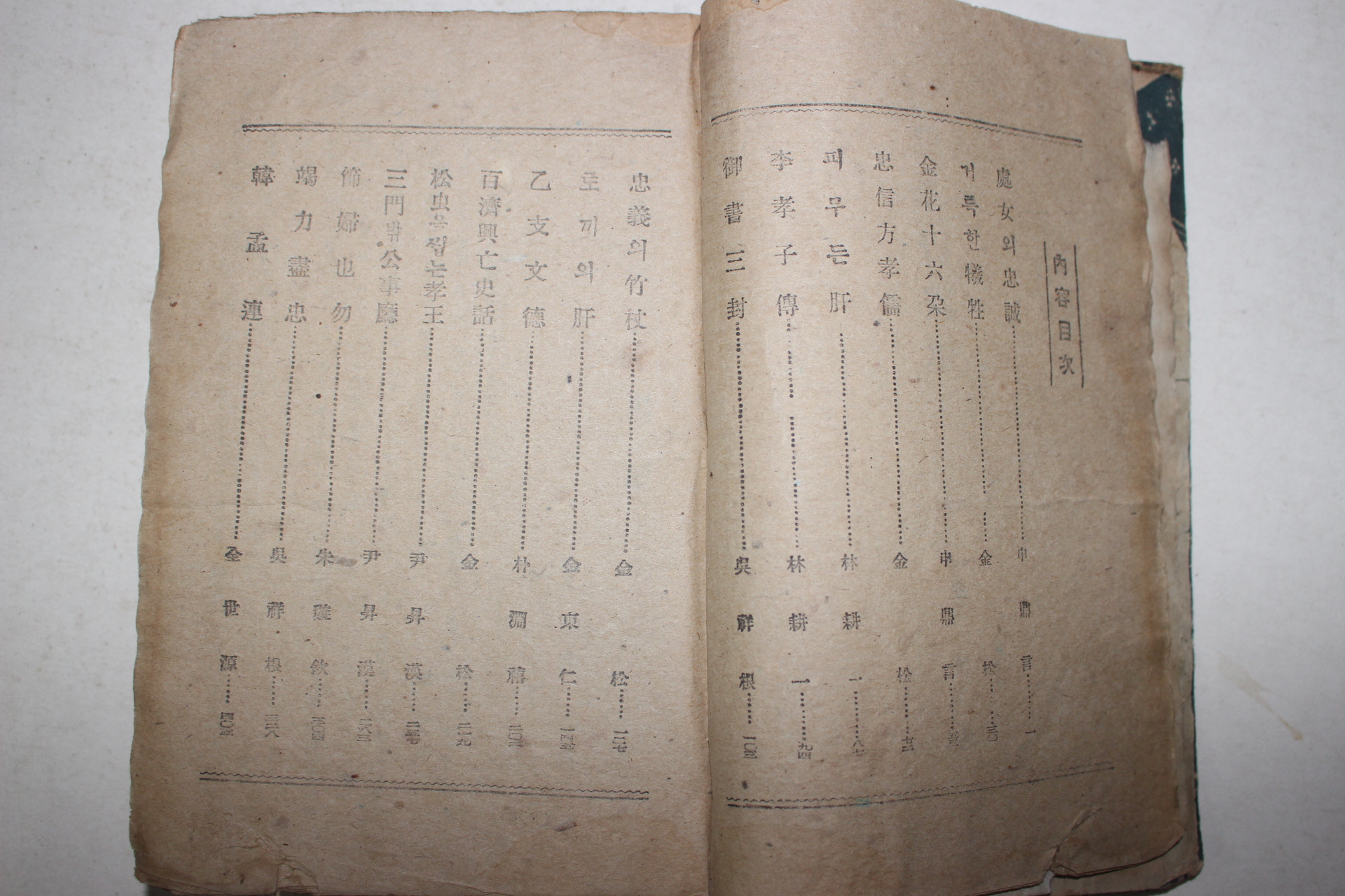 1944년(소화19년) 김송(金松) 충효야담집(忠孝野談集)