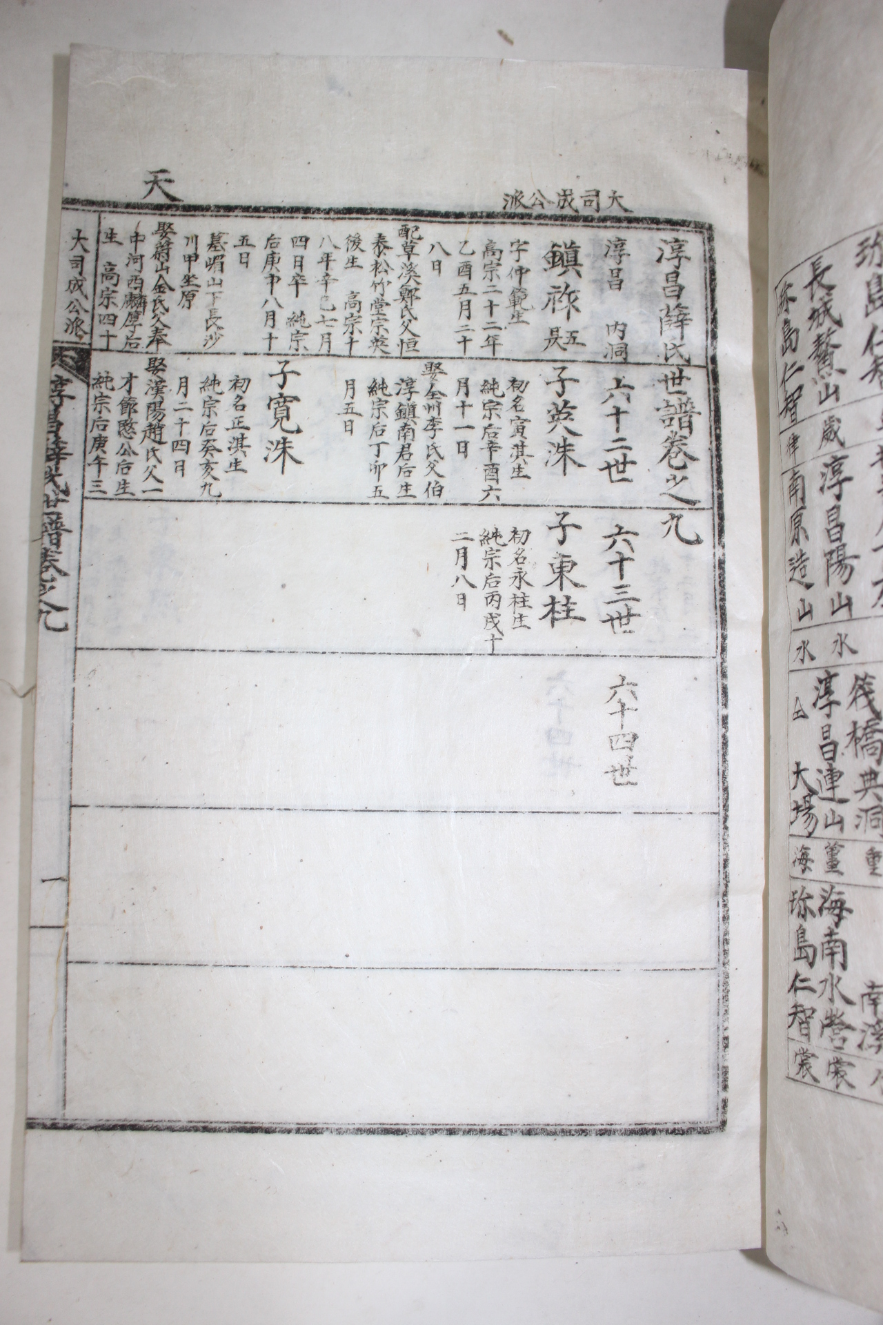 1948년 순창설씨족보(淳昌薛氏族譜)권1,4,9終  3책