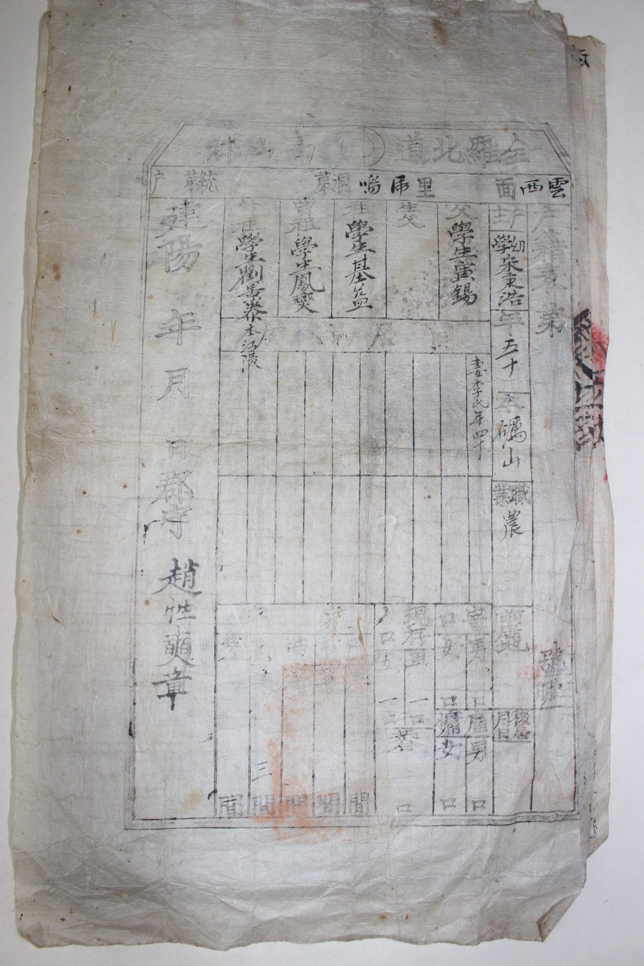 20-1900년(光武4年) 충남 은진군,전북 고산군 여산송씨 송병호(宋秉浩) 호구 4장