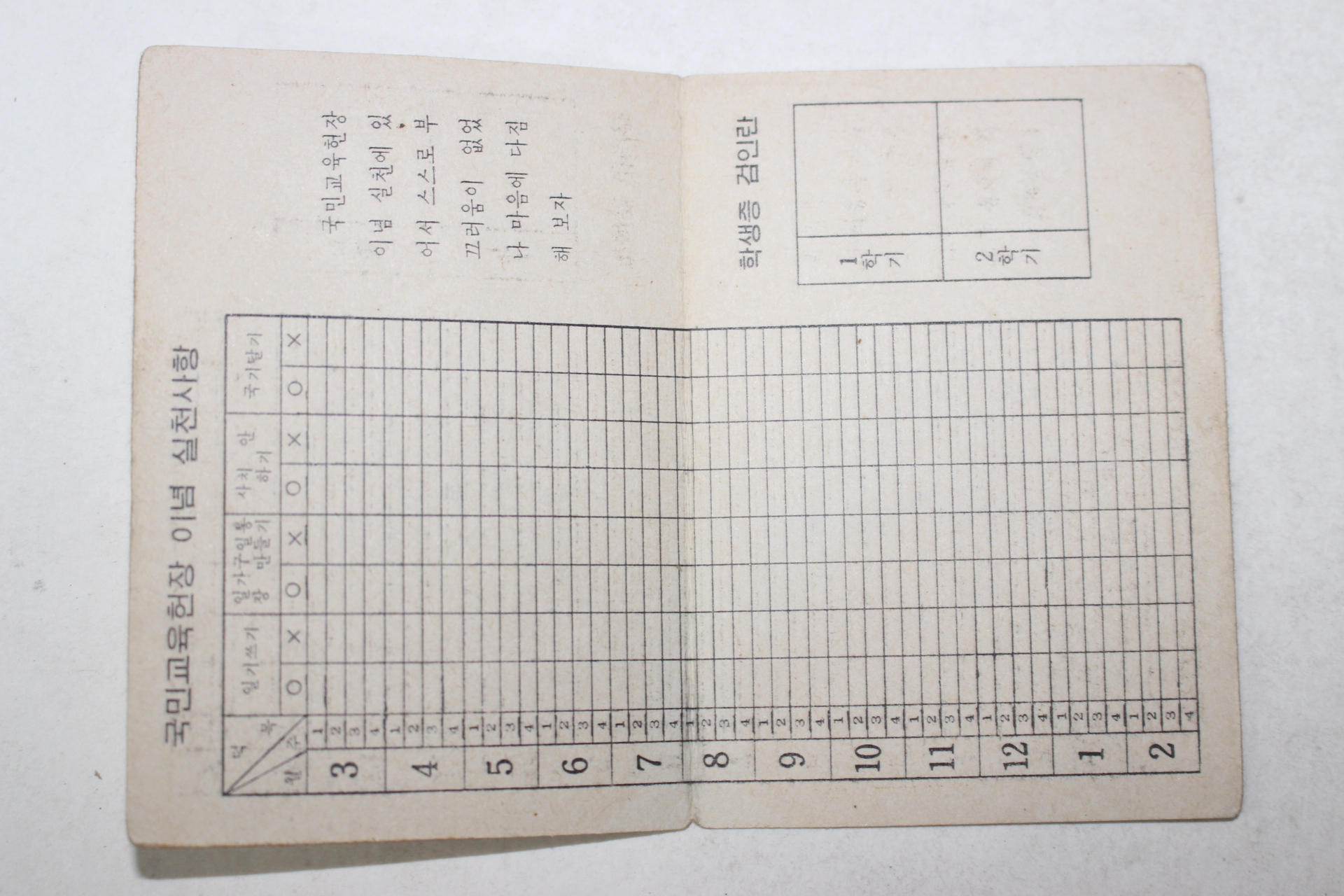 1976년 생림중학교 학생증