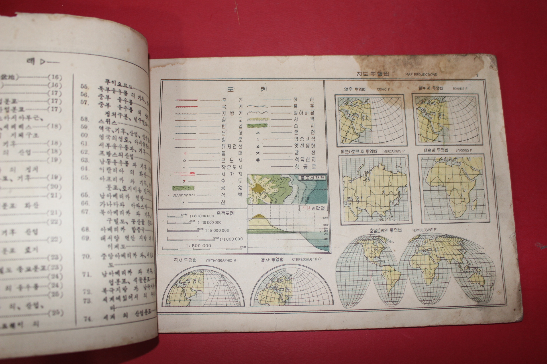 1950년 고석균 중학교용 최근세계지도