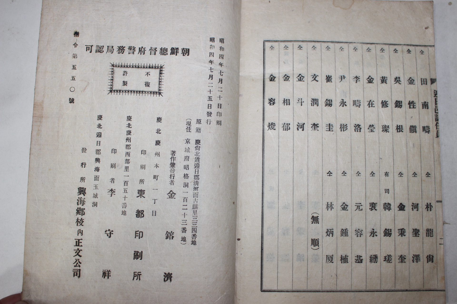 1929년 김용제(金鎔濟)편 영일읍지(迎日邑誌) 6권3책완질