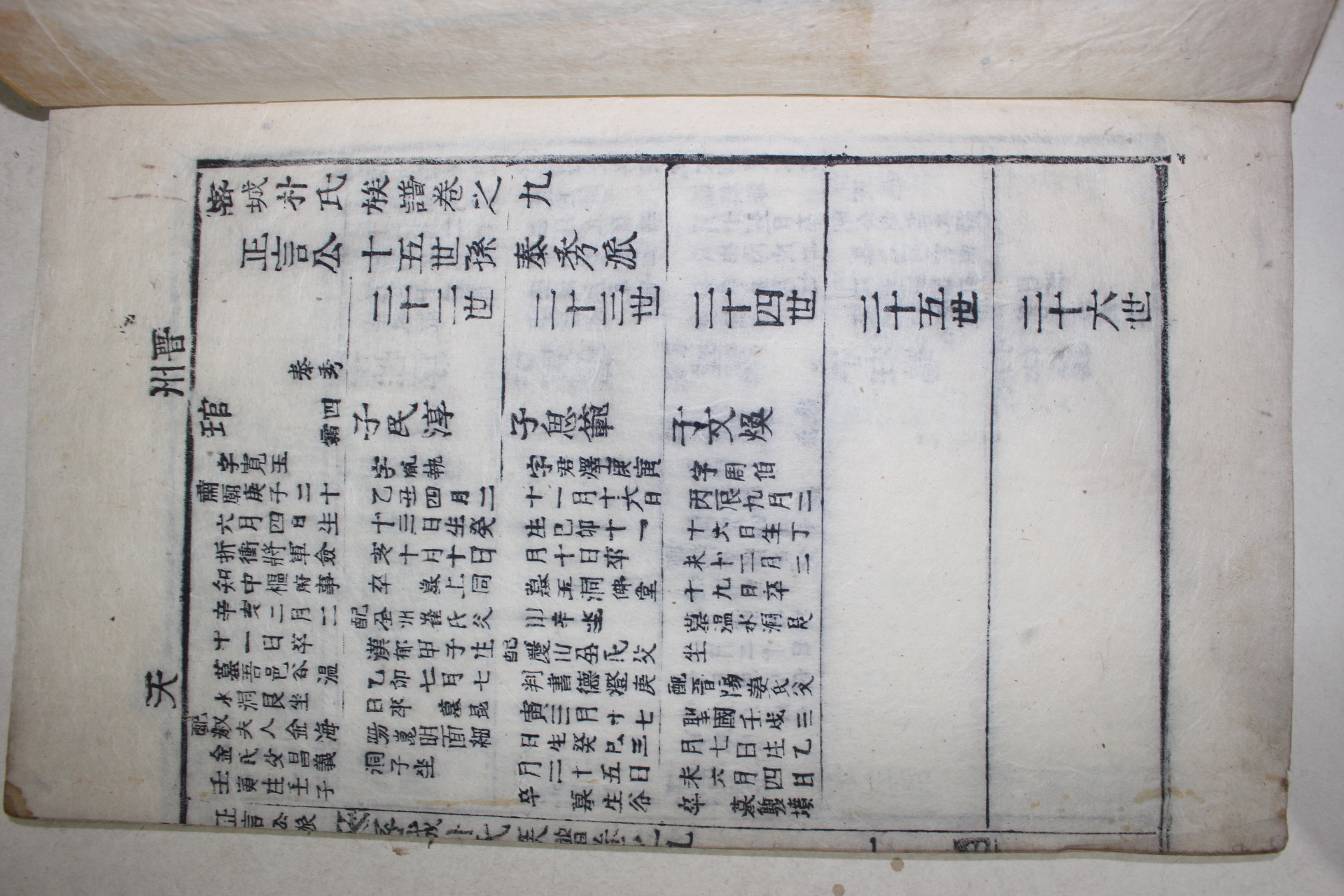 1899년(己亥譜) 목활자본 밀성박씨족보(密城朴氏族譜) 6책