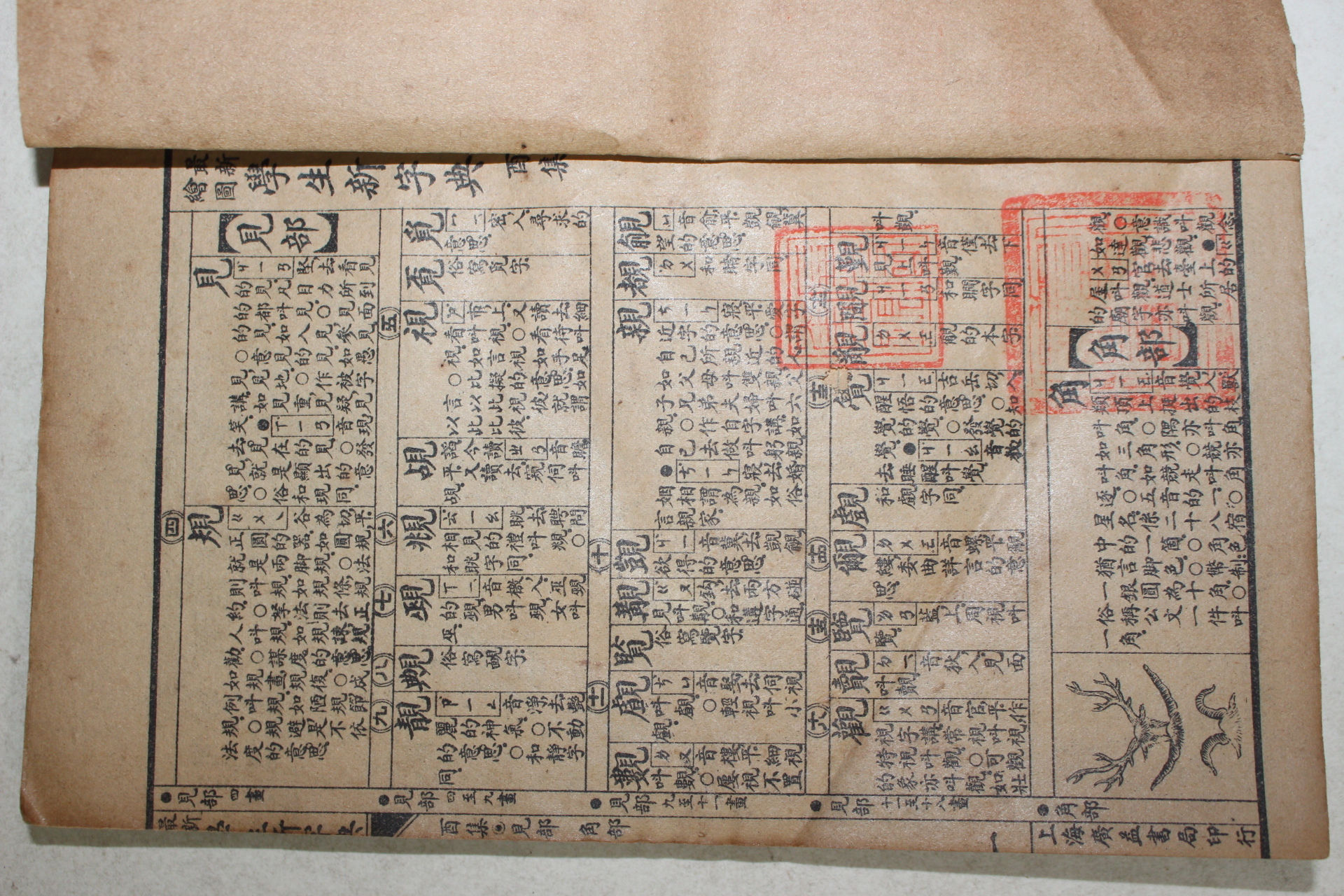 1924년(민국13년) 중국 상해광익서국 한생신자전(學生新字典) 4책완질