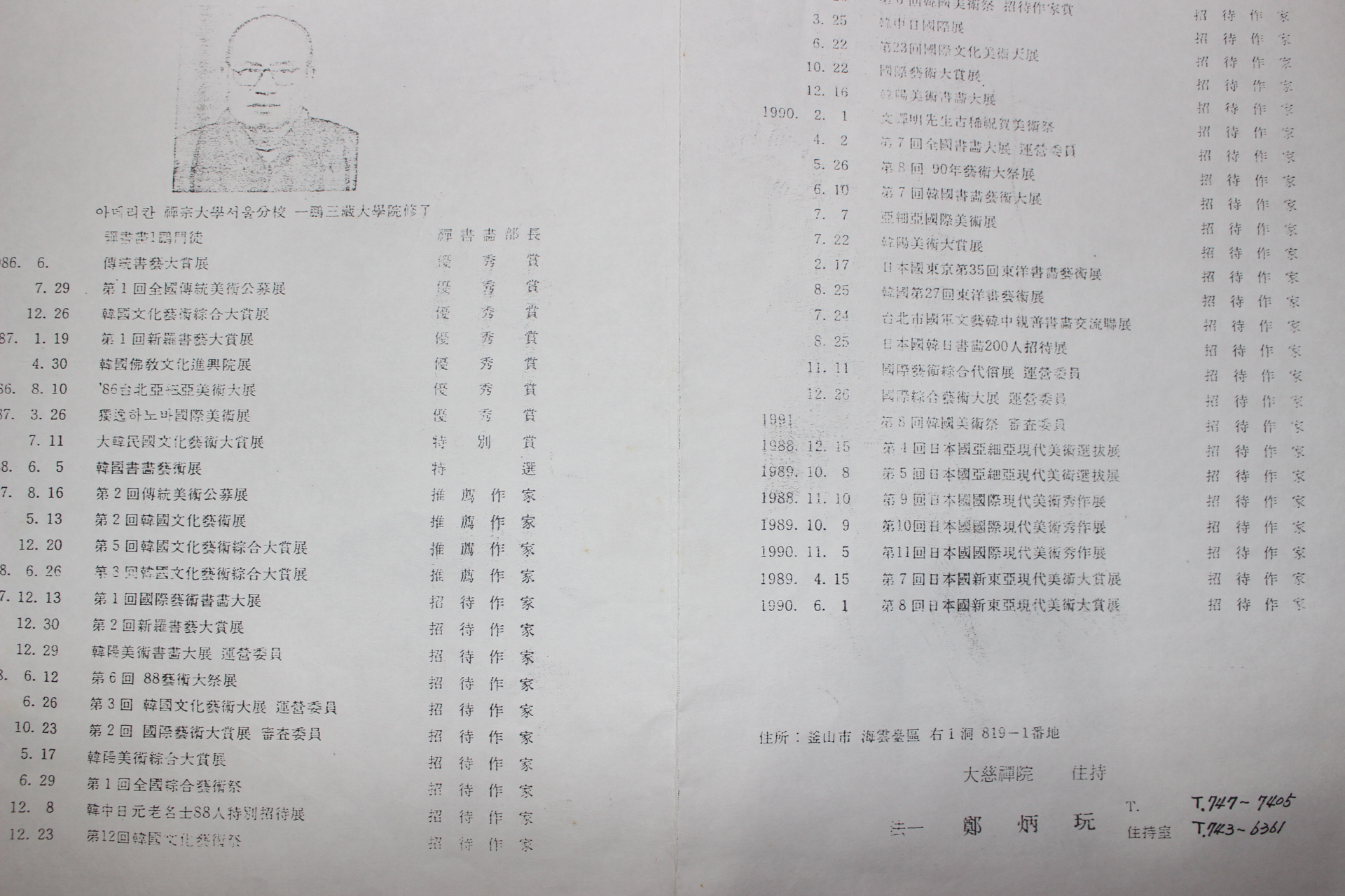 594-대총선원주지 법일(法一)스님 달마도