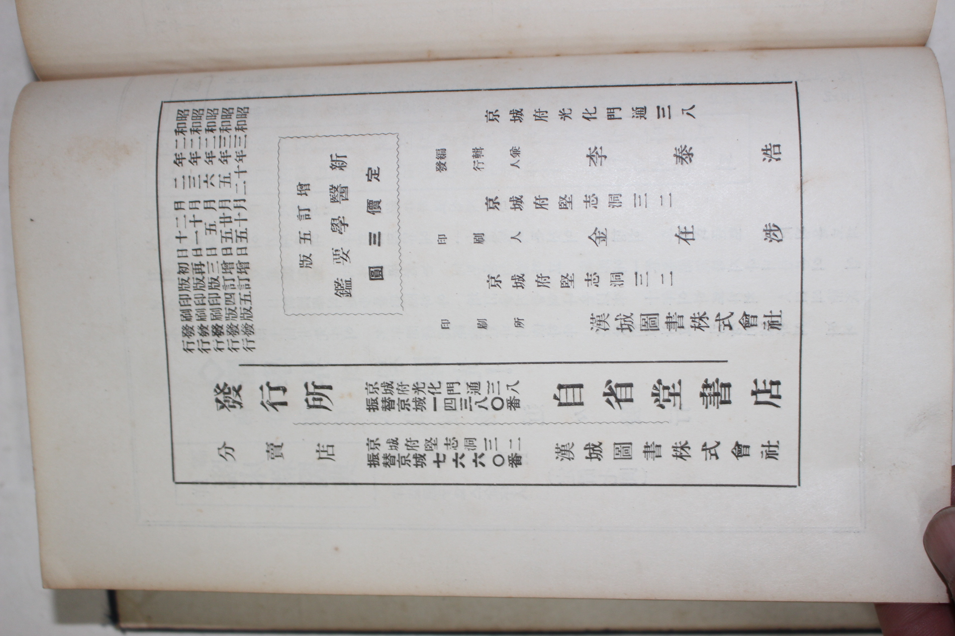 1928년(소화3년) 경성간행 신증 신의학요감(新醫學要鑑)