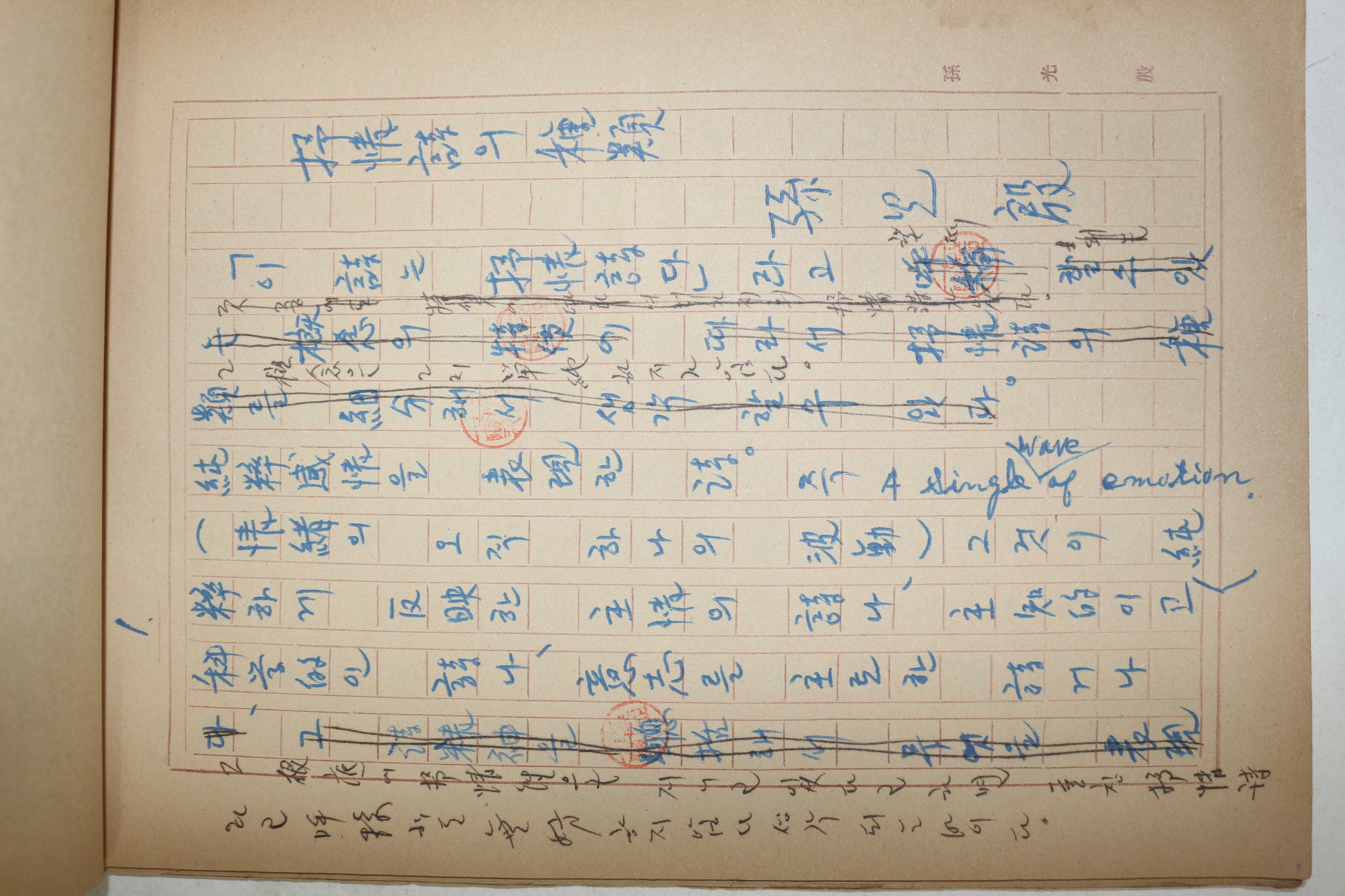 1960년대 시인,교수 노정(蘆汀) 손광은(孫光殷) 서정시의 종류 친필원고본