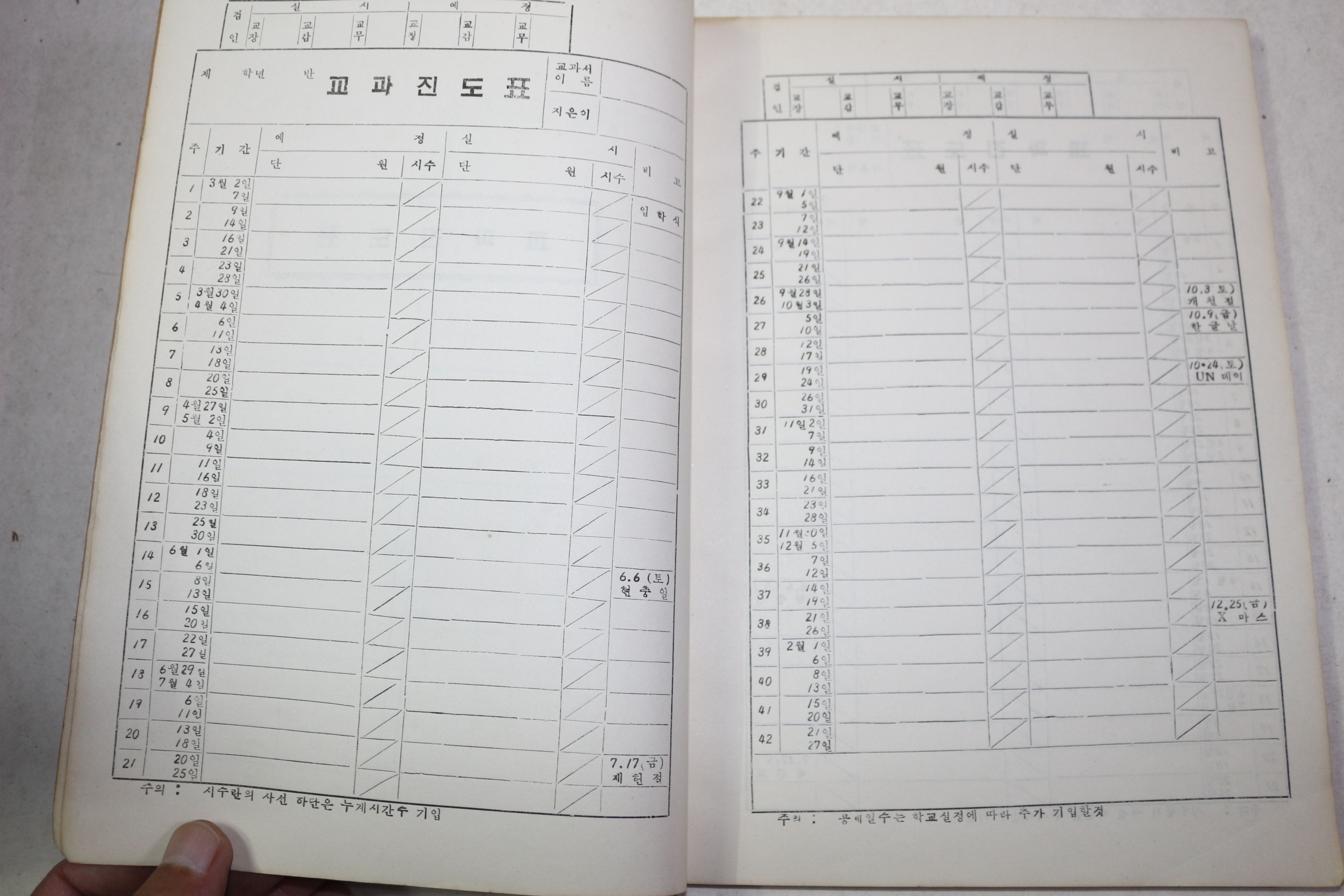 1964년 대전고등학교 교육록 미사용