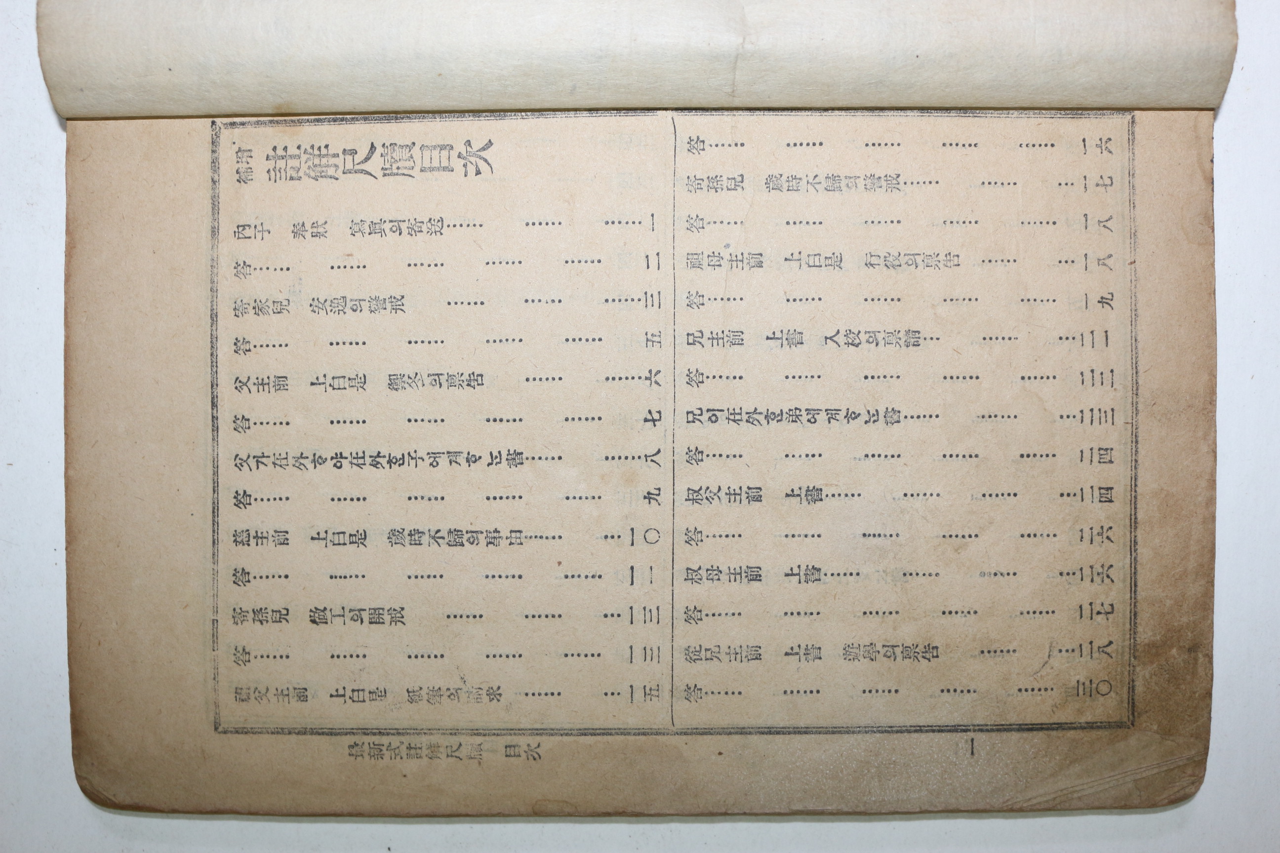 1927년(소화2년)에 가의(加衣)한 최신 주해척독 1책완질