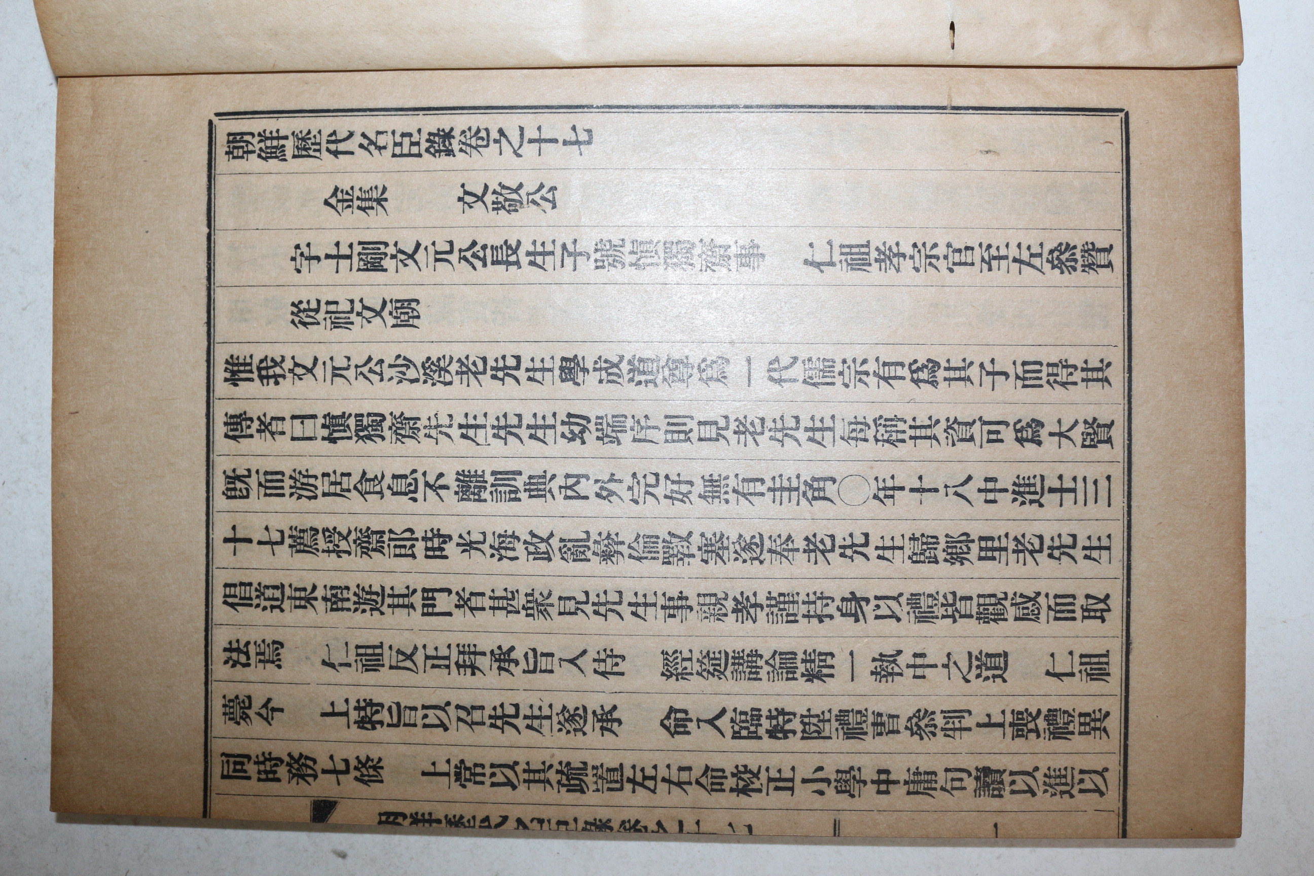 1932년 김천간행 조선역대명신록 권17,18  1책