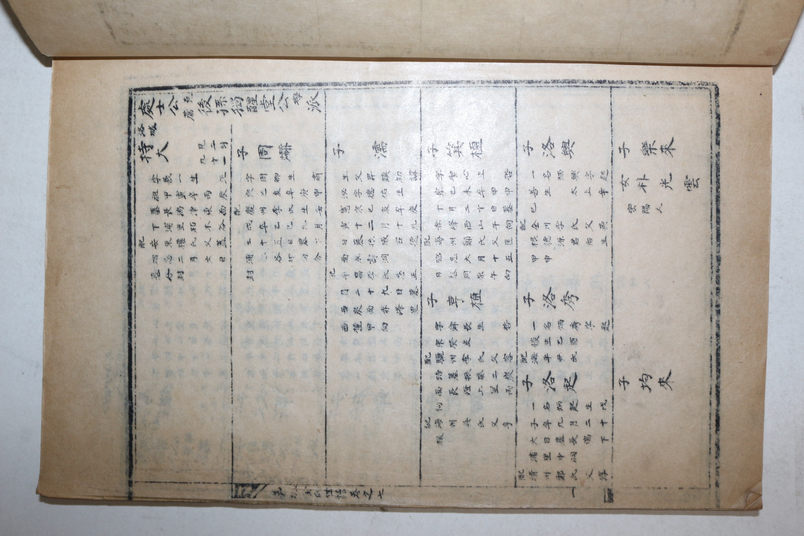 1925년(乙丑年) 석판본 의성김씨세보(義城金氏世譜) 7책완질