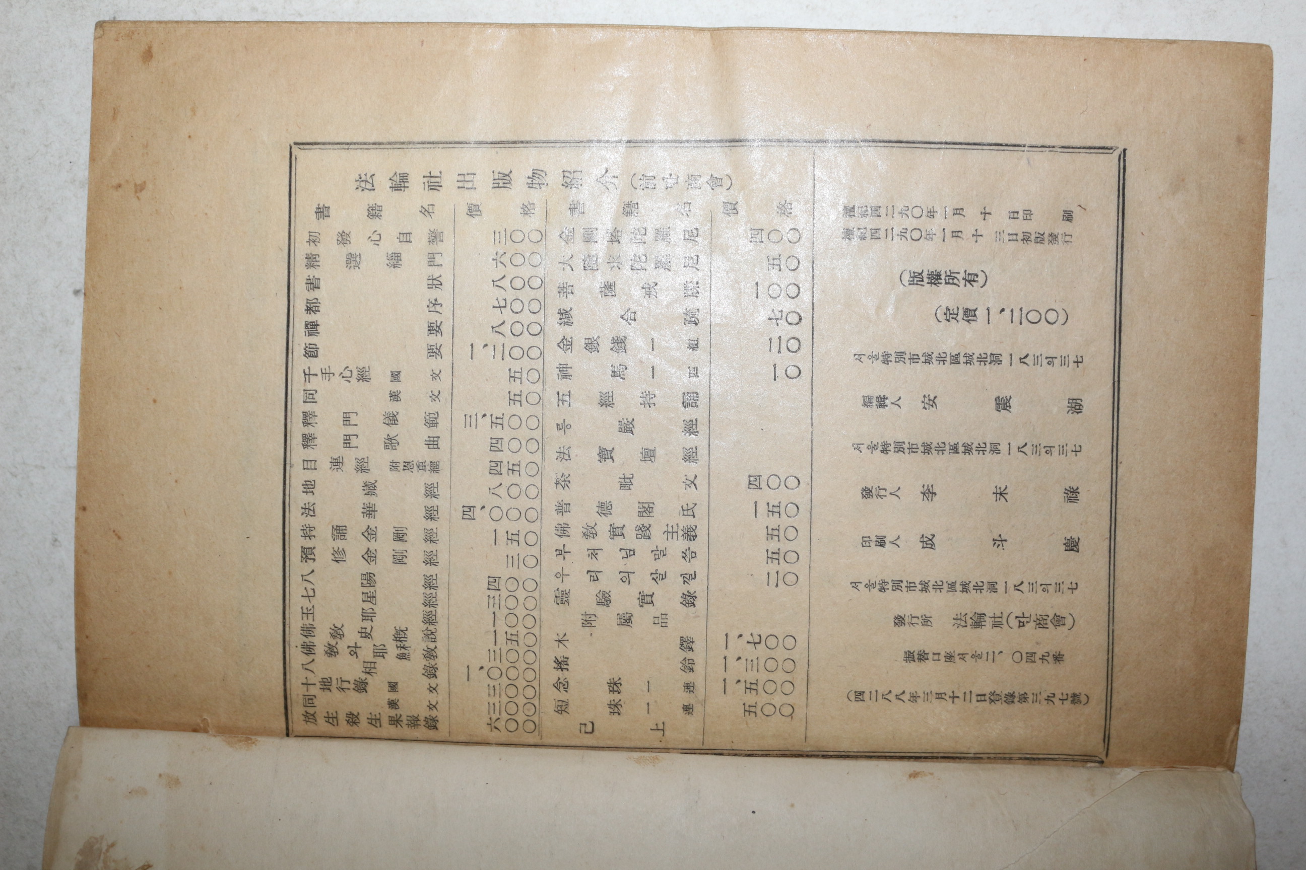 1957년(단기4290년) 법집별행록절요병입사기(法集別行錄節要幷入私記) 1책완질