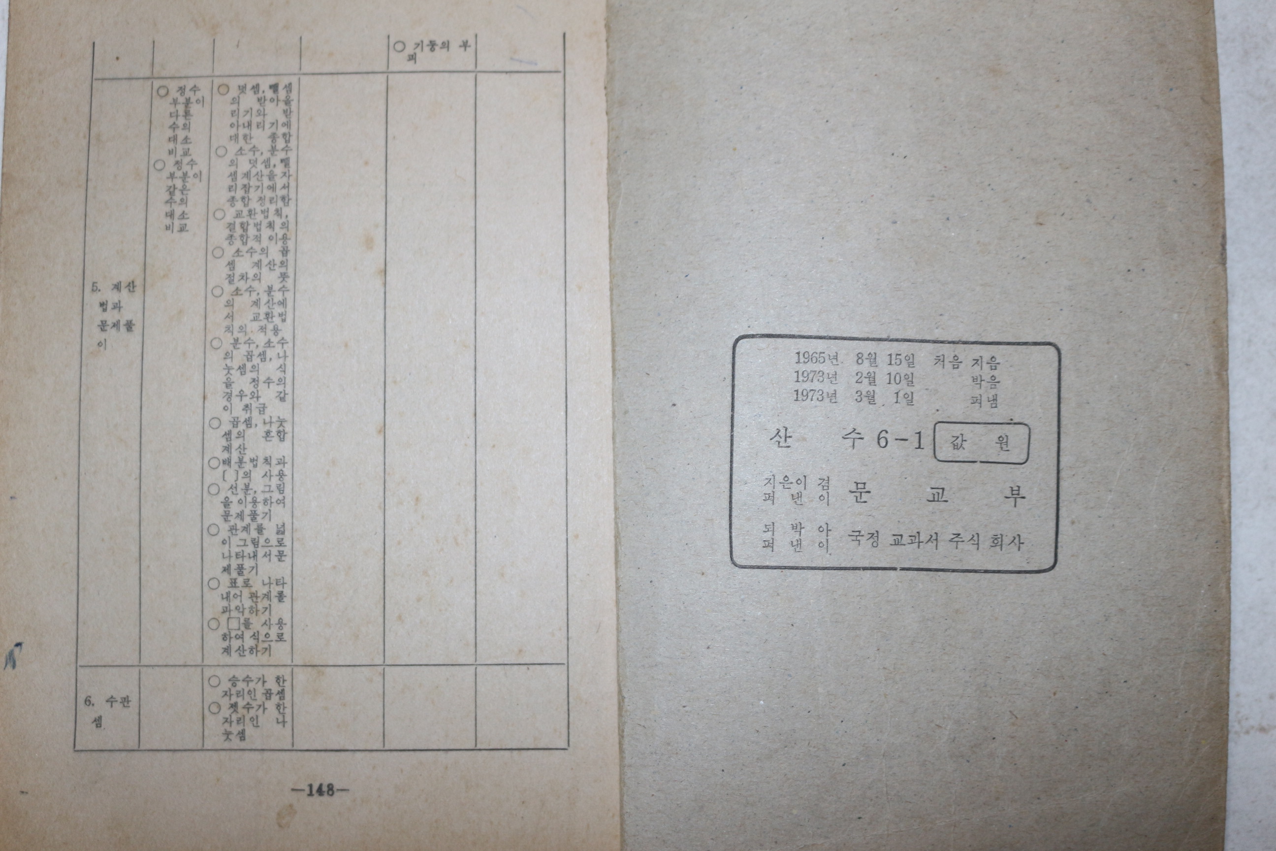 1973년 산수 6-1