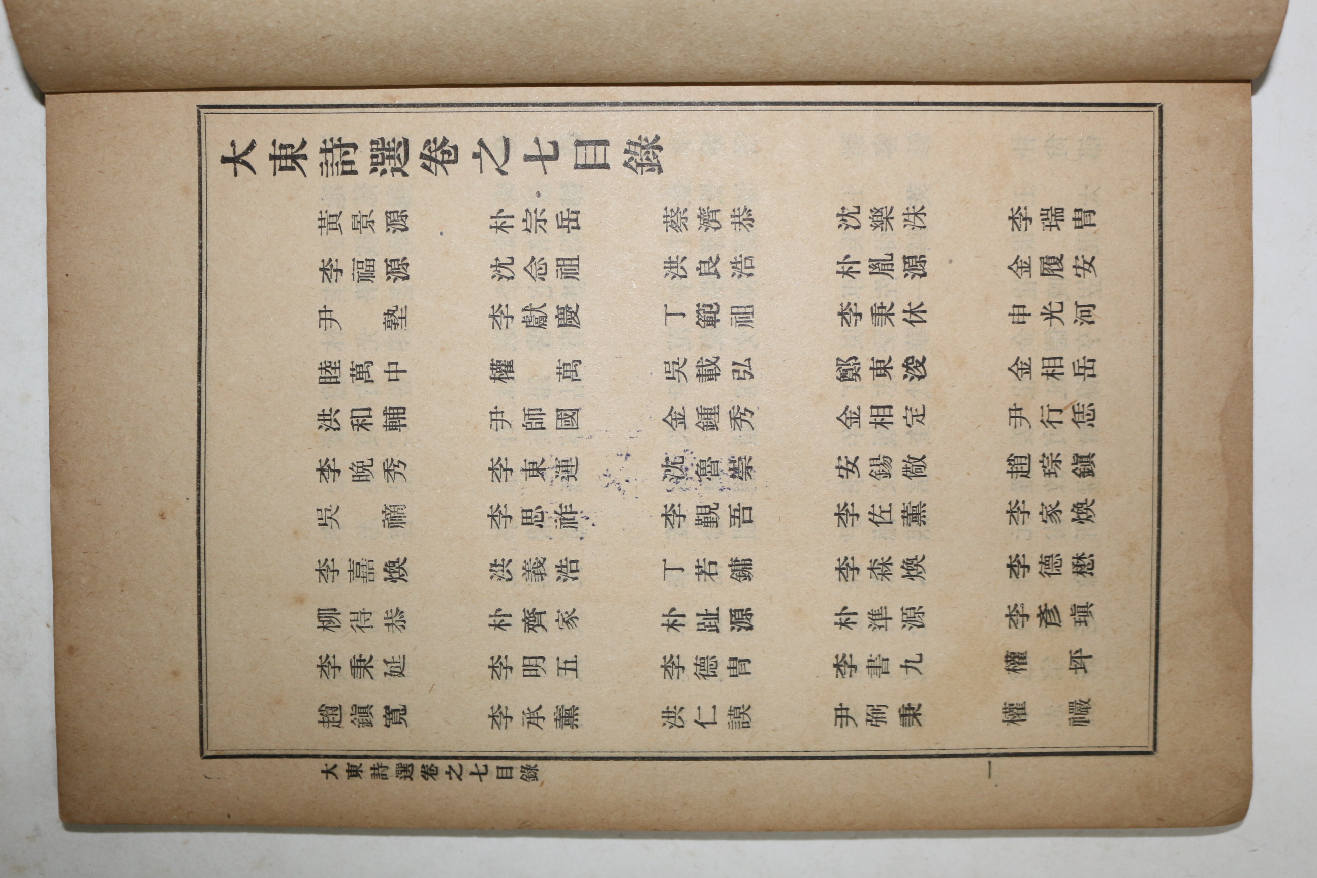 1918년 장지연(張志淵)編 대동시선(大東詩選)권7,8  1책