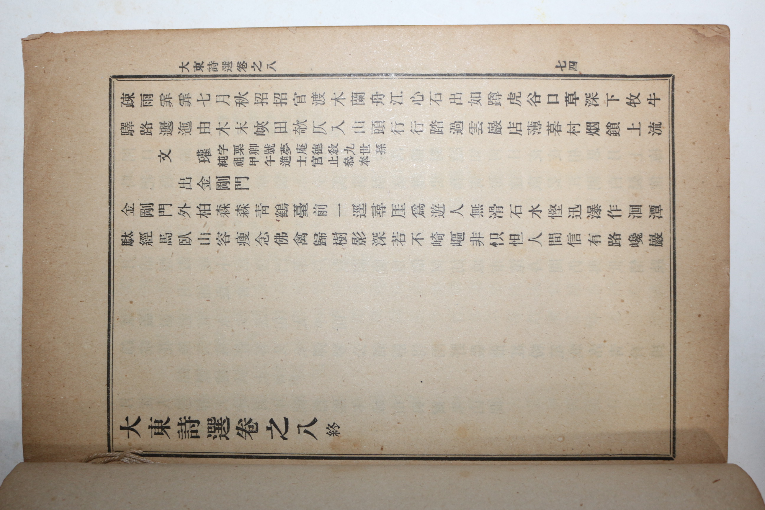 1918년 장지연(張志淵)編 대동시선(大東詩選)권7,8  1책