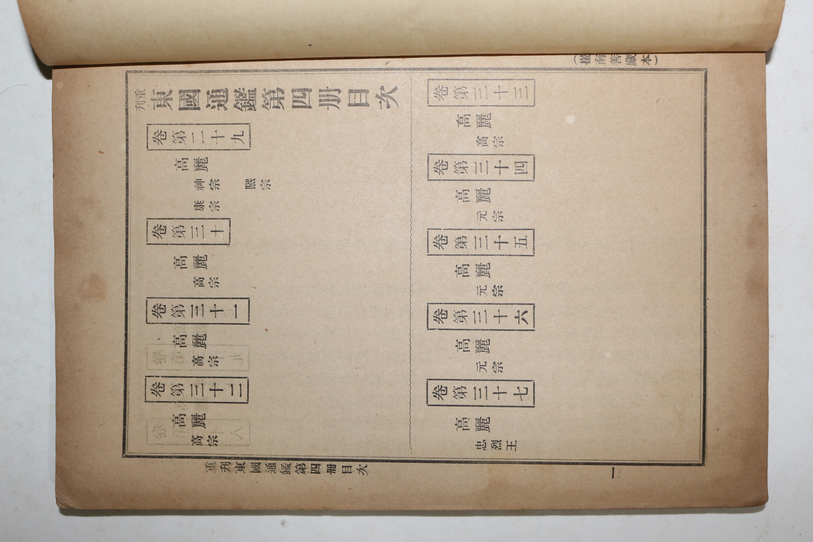 1911년(명치44년) 조선광문회 최남선 동국통감(東國通鑑) 권29~39(제4책)  1책