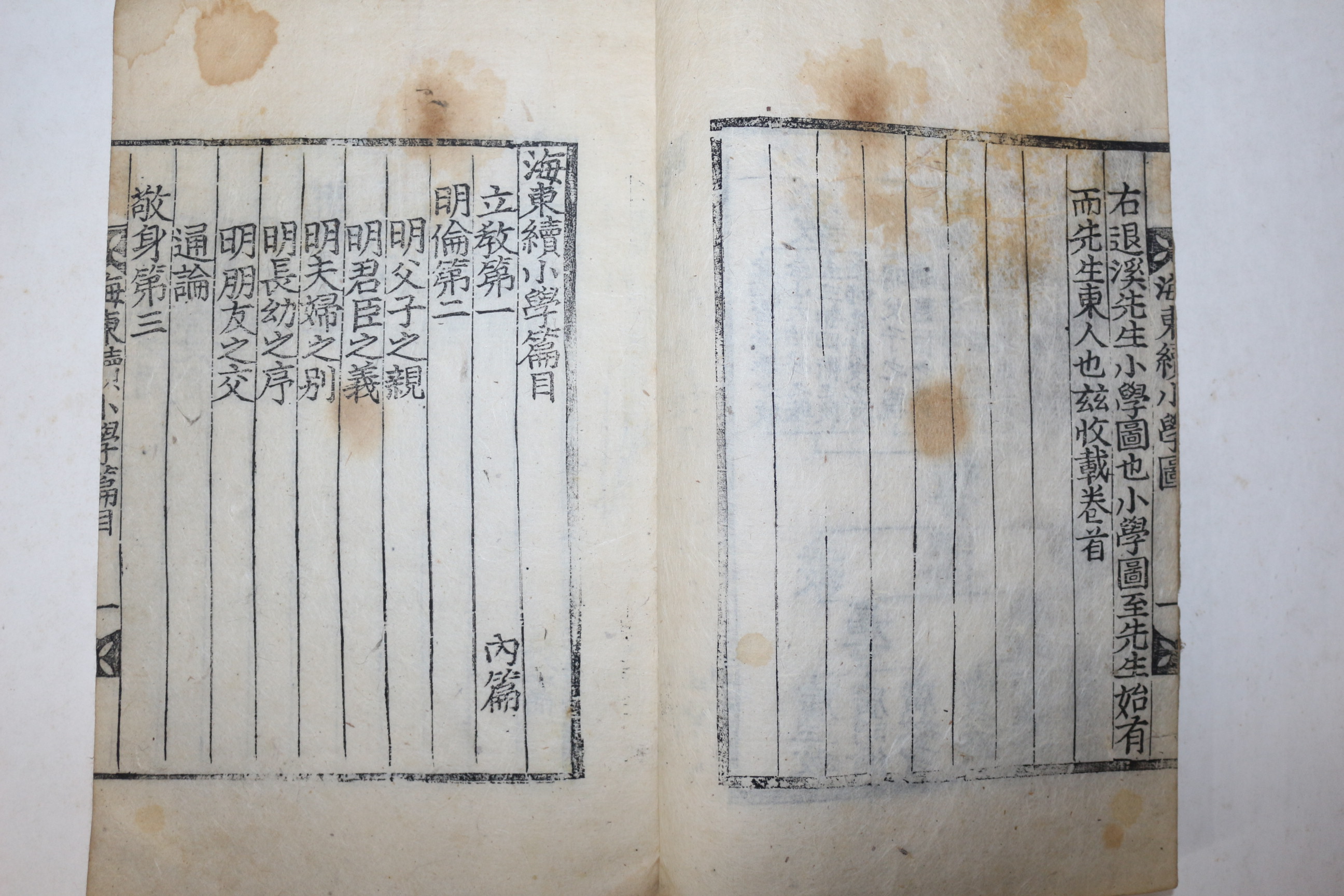 1884년 목판본 박재형(朴在馨)편 해동속소학(海東續小學) 권1~4  1책